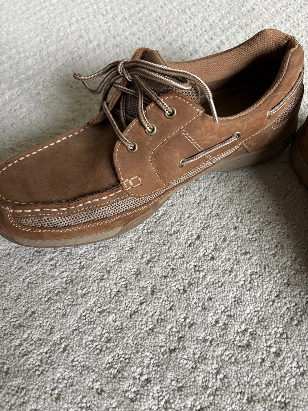 G.H. Bass & Co. Tan Brown Leather Men’s Boat Shoes Size 12